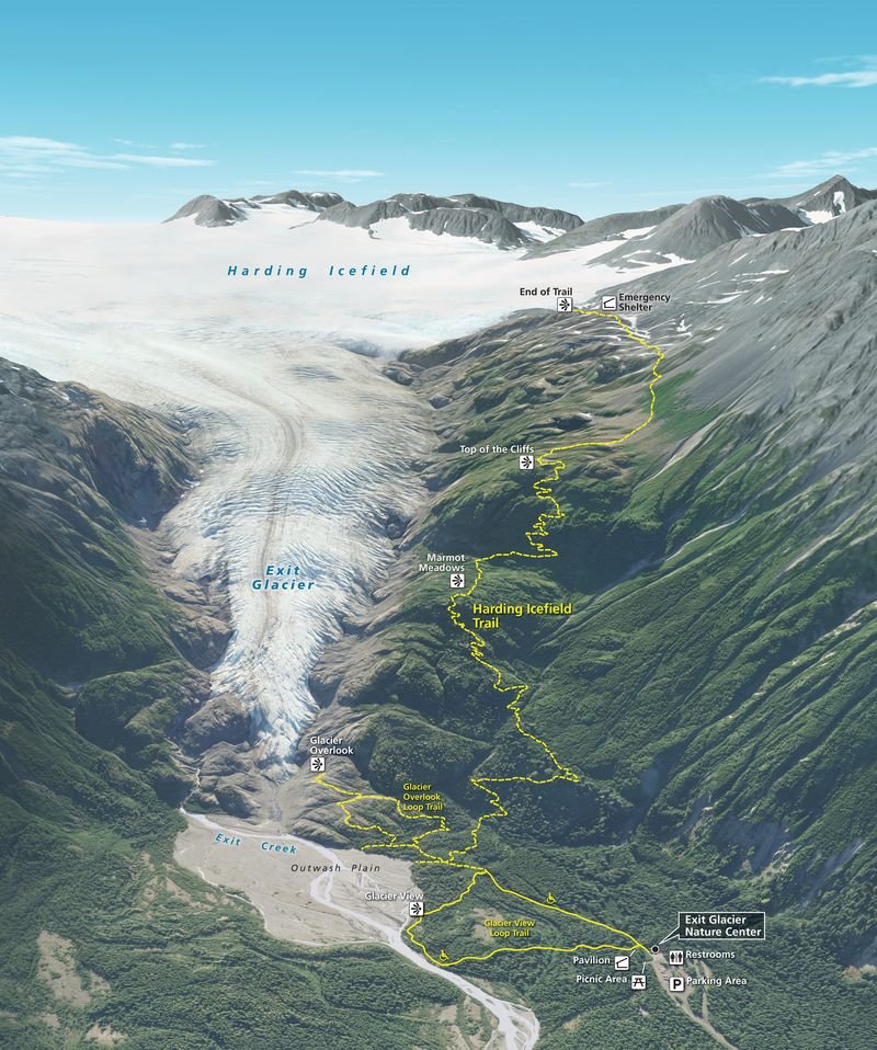 Kenai Fjords National Park - Exit Glacier Area Map