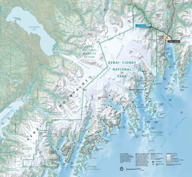 Kenai Fjords National Park Map